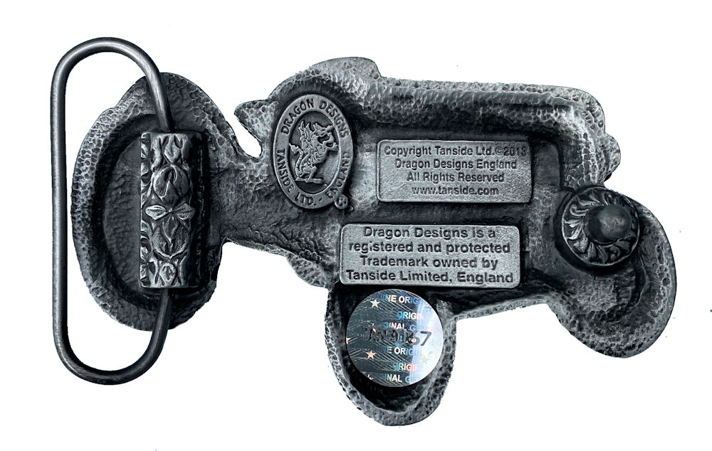 Tractor Red Belt Buckle